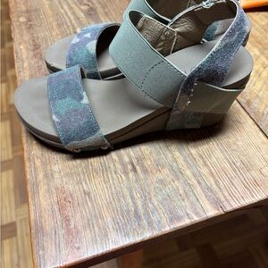Corkys Green Camouflage Dress Sandals